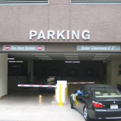 exterior parking sign